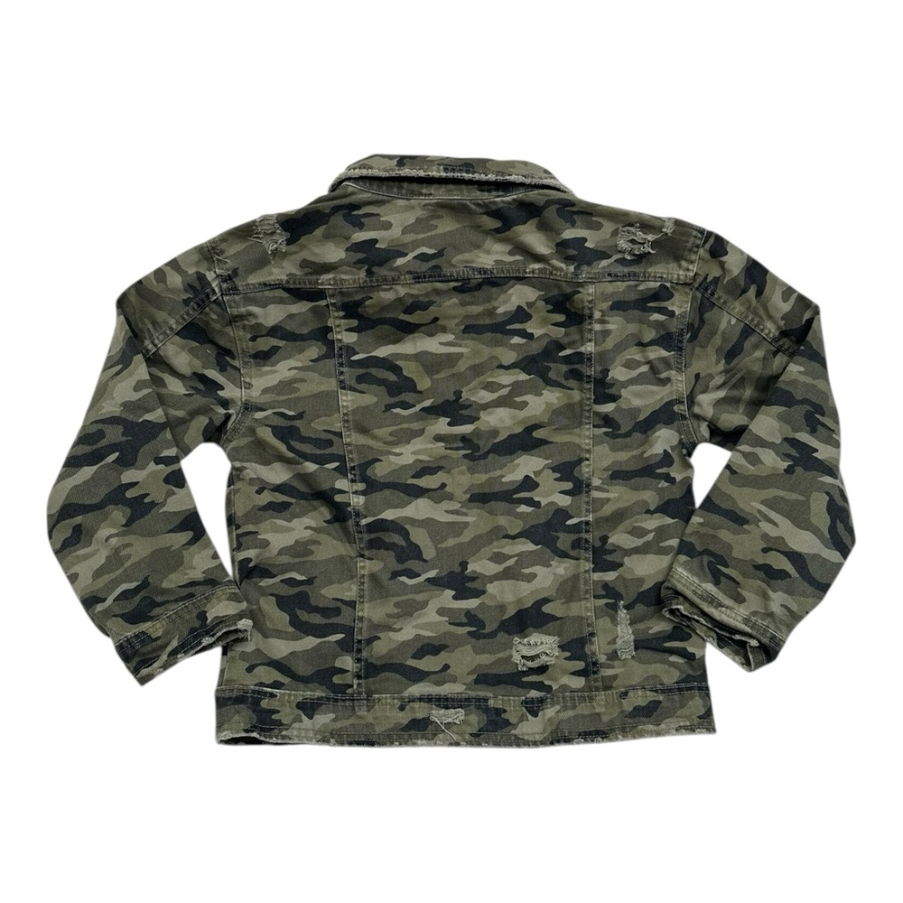 No Boundaries Green Camo Denim Jacket - Junior Size Medium - Picture 7 of 7